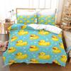 Yellow duck Bedding Set Single Twin Full Queen King Size Little duck Bed Set Aldult Boys Bedroom Duvetcover Sets 3D Print 015