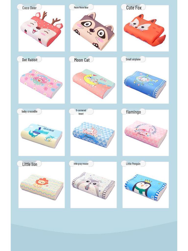 Niedliches Cartoon-Nackenkissen aus Memory-Schaum für druckfreien Schlaf mit Kissenbezug