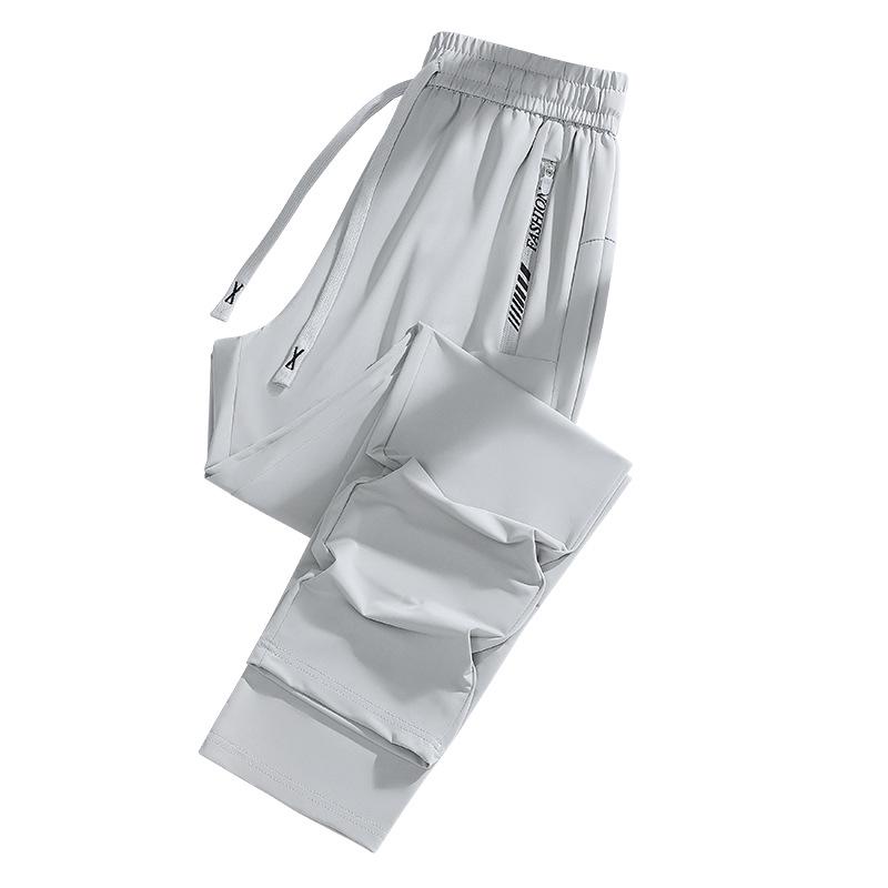 Ice Silk Quick-Dry Summer Pants: Men's & Women's Breathable Joggers, Stylish Thin Casual Pants with Cooling Effect for Couples.