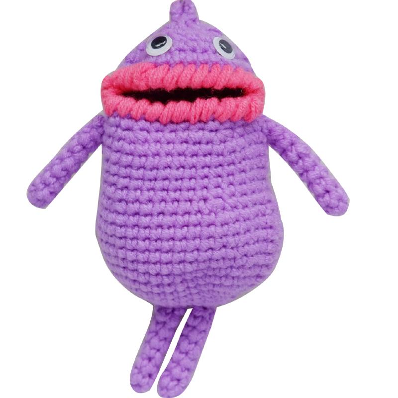 Creative Handmade DIY Crochet Yarn Materials Bag Sausage Mouth Earphone Storage Bag Video Guide Home Fabric Sewing Kit