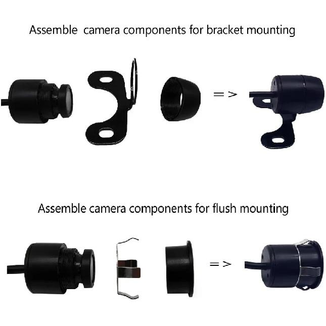 Car Backup CCD Front Rear View Camera 170 Degree Wide Angle Waterproof Without Guide Line Auto Parking Sensor System