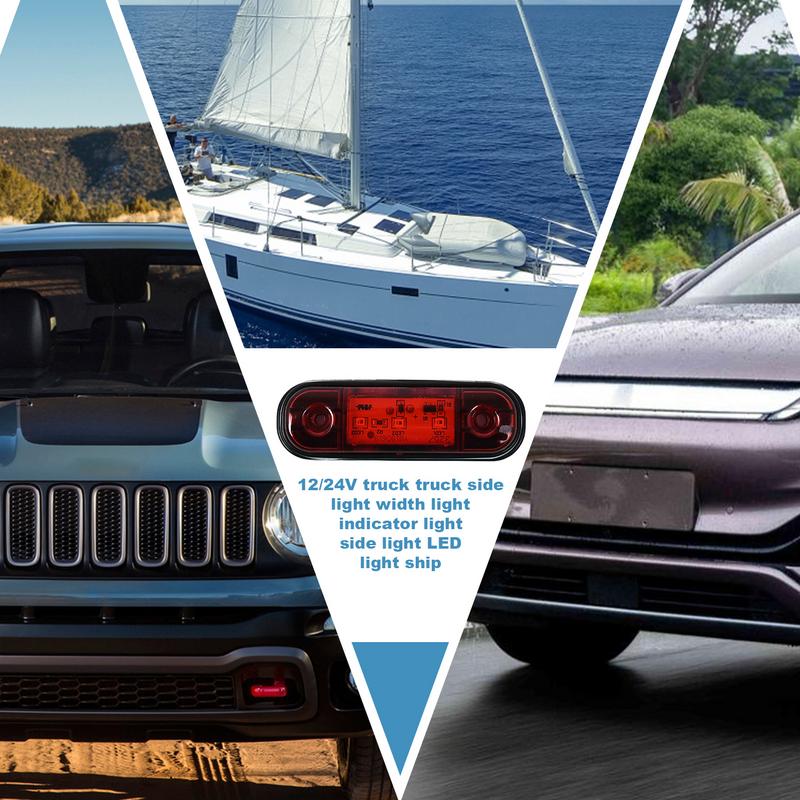 Side Marker Lights For Trailer Trucks Waterproof Tail Lights Marker LED Lamps Vehicle Night Driving Light With High Brightness