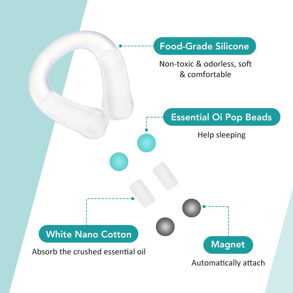 Anti-Snoring Nose Clips Easy Breathe Improve Sleeping Nasal Dilators Stop Snoring Sleep Aid with Plant Essential Oil Unisex