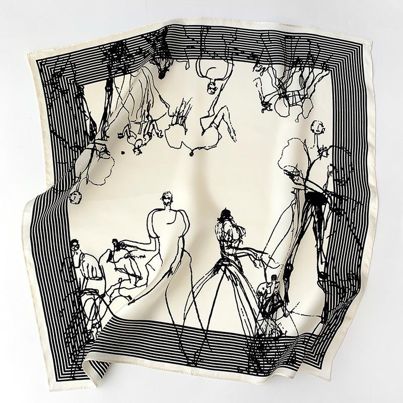 Scarf Silk Bandana Women Square Scarves Wrap Kerchief Spring Fashion Luxury High Quality Headband Hijab Shawls