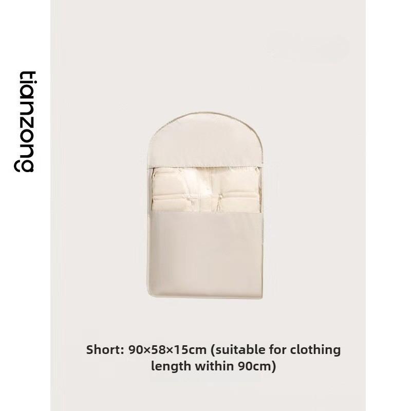 

Down Jacket Compressed Dust Cover Wardrobe Clothes Dust Bag Household Visible Transparent Window Hanging Clothes Bag with Zipper