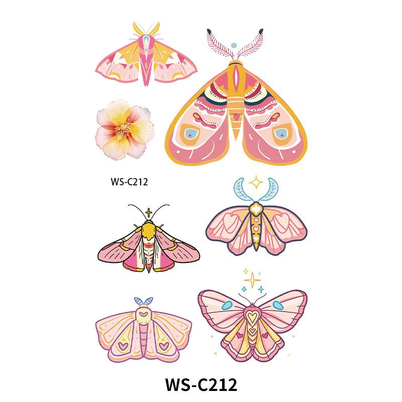 New Colored Butterfly Ins Style Tattoo Stickers Waterproof Arm Advanced Stage Performance Makeup Face