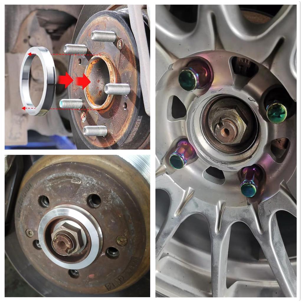 4pcs HUB CENTRIC RING 67.1mm/58.1mm Aluminum Hub Rings with Brim