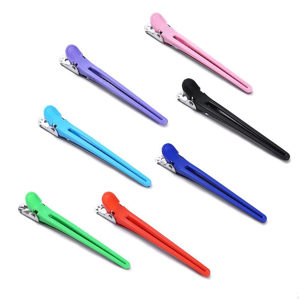 

12pcs/set Black Salon Fixed Hair Pin Long No Crease Hair Clip Durable Styling Hair Accessory Barber purple-12pcs/set