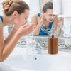 Beaupretty Wooden Soap Dispenser: Pump Lotion Dispenser Bamboo Shampoo Bottles Refillable Cosmetic Shower Gel Container for Countertop Kitchen