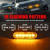 6LED Car Truck Emergency Beacon Warning Hazard Flash Strobe Light Amber/Amber 4-