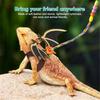 EscapeProof Adjustable Lizards Leash for Safe Outdoor Walking Comfortable Harness with Wing/Backpack Design for Reptiles