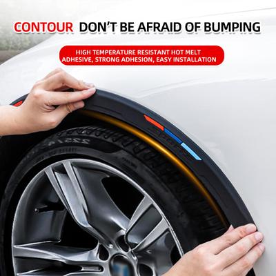 Anti-botsing spatbord flare wiel wenkbrauw lip velgbeschermer rubberen autosticker randbeschermer rubberen bumperbescherming