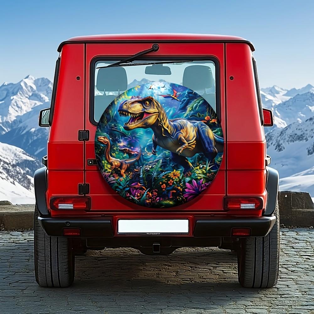Tyrannosaurus Rex Tire Cover Universal Polyester Fiber Outdoor Road Trips SUV