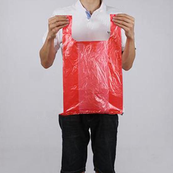 100Pcs Grocery Shopping Bags Large Capacity Strong Load-bearing Disposable Garbage Bags with Reinforced Handles