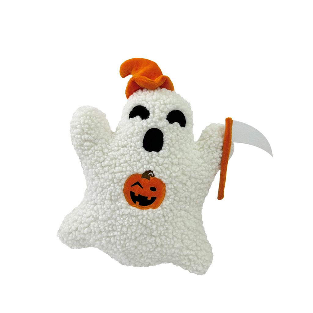 Spooky Ghost Plush Toy Pumpkin Pillow Cushion for Children's Halloween Decoration and Birthday Christmas Gift