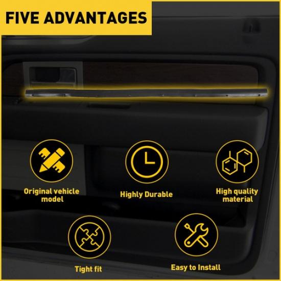 Front Lower For Ford Door Weatherstrip F250,F350,F450 Seal Super-Duty 1999-2016