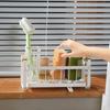 Spoelbak Organizer & Hoge Borstelhouder Keukenaanrecht Organizer Multifunctionele Aanrecht Spoelbak Caddy voor Keuken Badkamer
