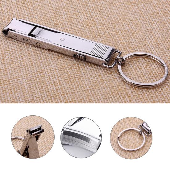 Yousheng Nagelknipswerkzeug Abnehmbarer Hebering Ergonomisch Waschbar Einfach zu Bedienen Sicher Gebogene Klinge Feine Textur Superdünner Nagelknipser mit Schlüsselanhänger