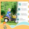 Children's Pedal Tractor with Front Loader and Trailer, Yellow/Black, Ages 3+