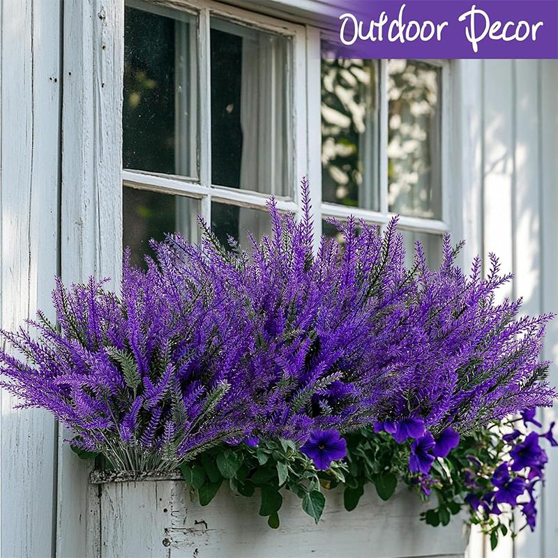 5/10 Bundles Artificial Lavender Flowers Head Fake Flowers Home Room Table Decor Outdoors Garden Wedding Decor Outdoor Plants