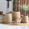 Woven Grass Planter Pot With Breathable Design For Living Room Decor Large Size