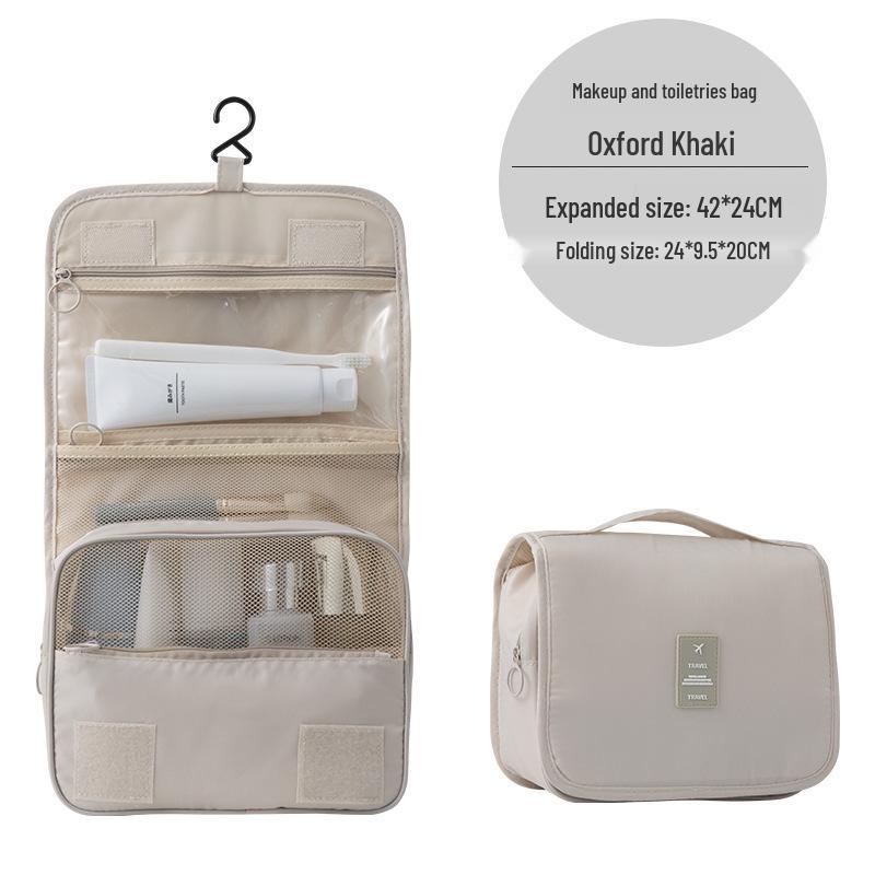 

Large Travel Cosmetic and Toiletry Bag with Hanging Hook and Wet/Dry Separation for Easy Storage