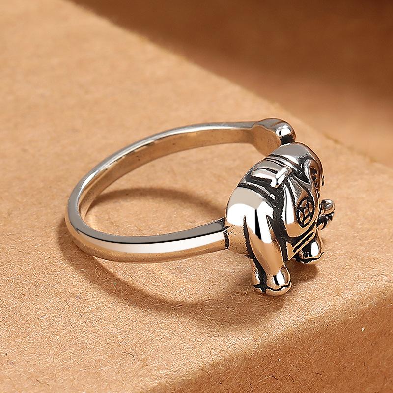 Female Elephant Ring Women 'S Retro Trend Personal Personal Operation Can Adjust The Niche Design Sense Creative Finger Ring 