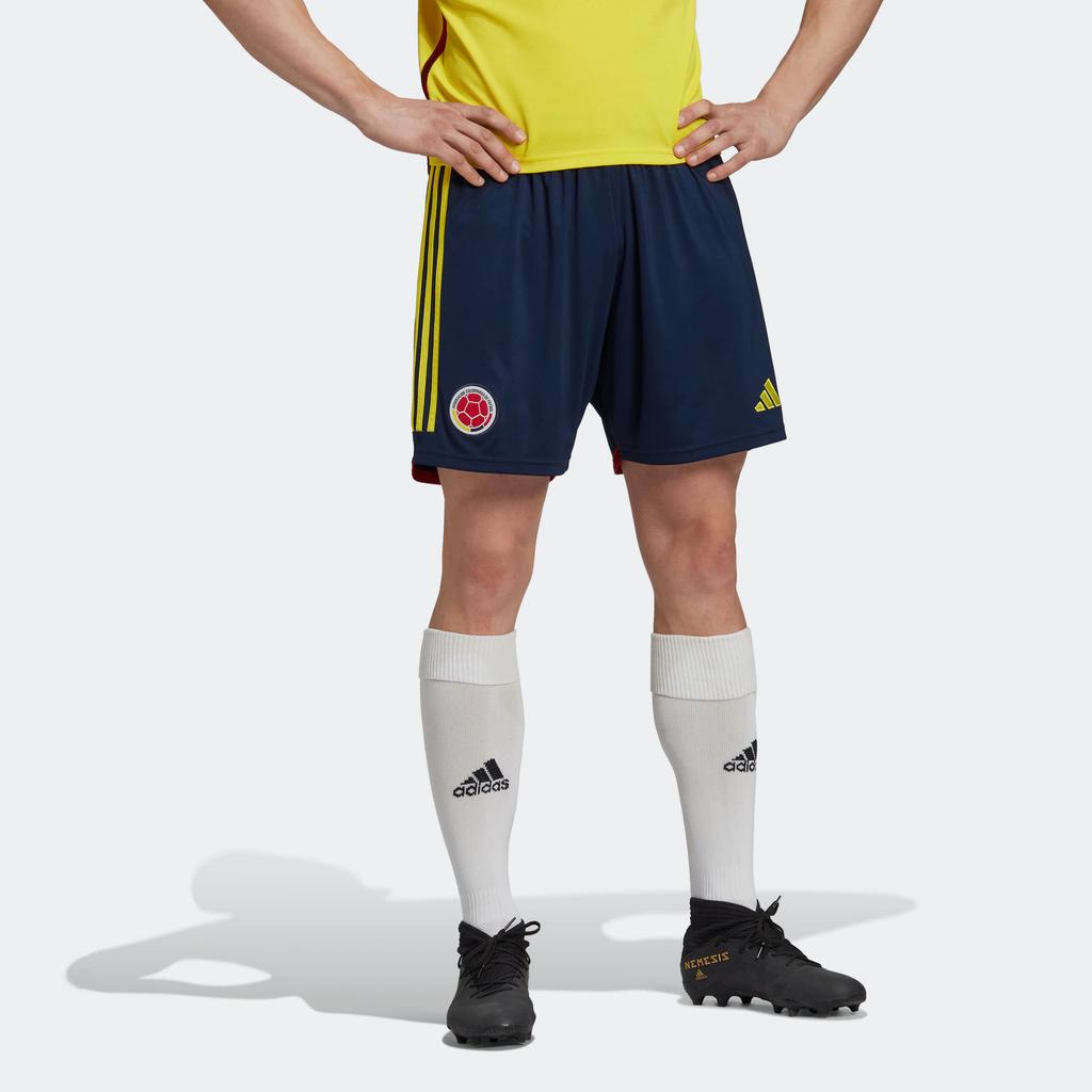 Adidas Colombia 22 Home World Cup Colombia Team Football Shorts Men Shorts Navy-Blue HB9165