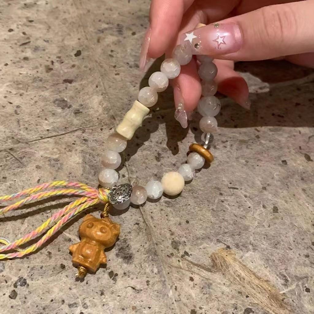 Ceramic Macaron Stylish Sea Shell Beaded Bracelet Womens Sweet Fresh Design Summer