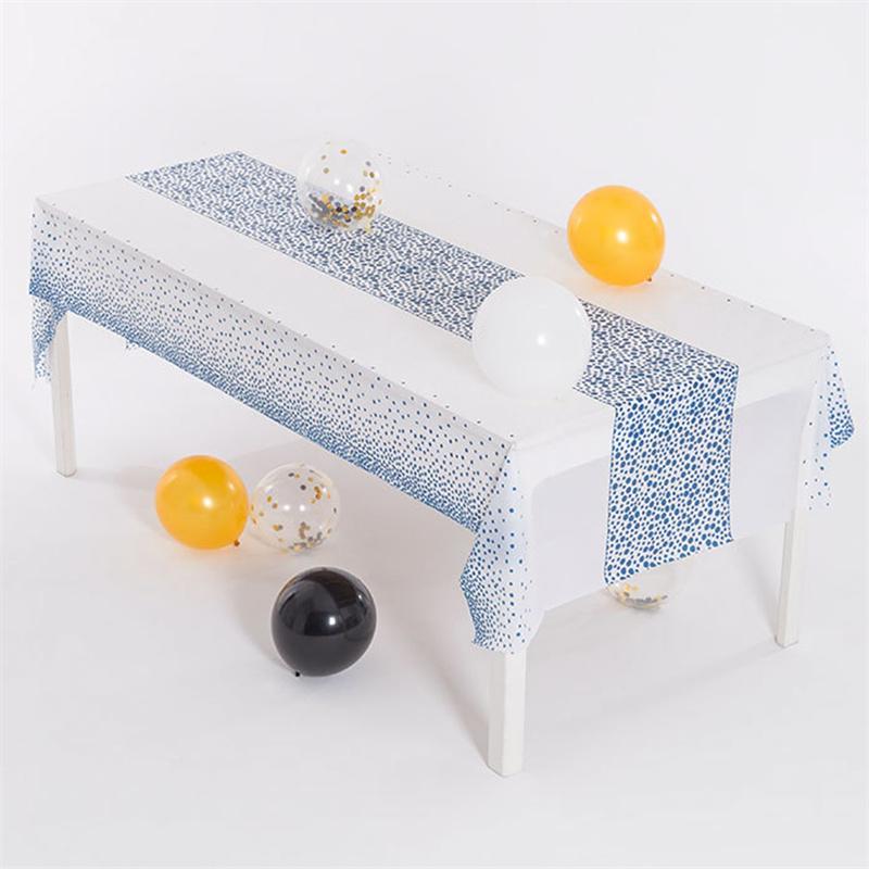 Tablecloth PEVA Dotted Disposable Table Cover Runner Design Party Waterproof Oilproof Tablecloths for Rectangle Tables