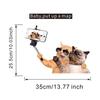 Hipster Cat Selfie Toilet Stickers Funny Bathroom Waterproof Decals, Self-Adhesive Cool Cat Wall Art for Bathroom Decor