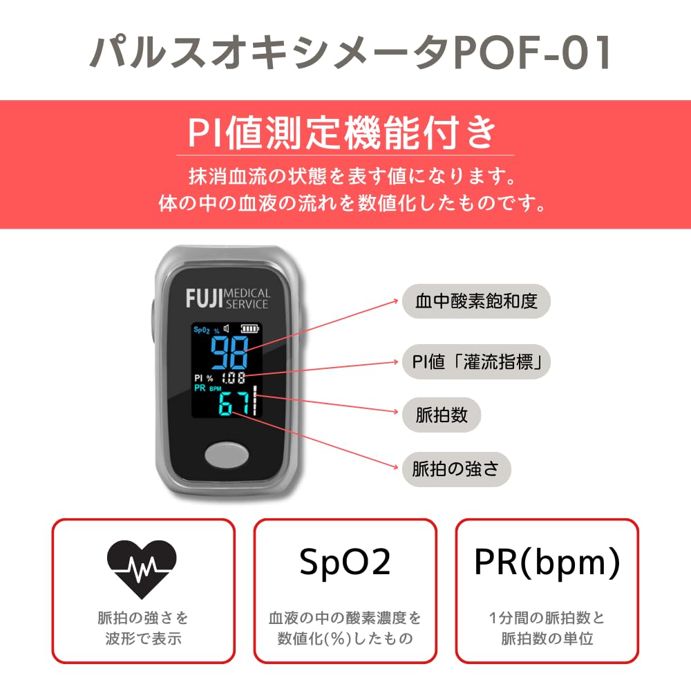 Pulse oximeter with alarm function Simultaneous measurement of blood oxygen and blood flow compact and easy to ideal for at home and mountain climbing