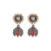Boho Vintage Insect Stud Earrings With Full Rhinestone Floral Design Women 2025