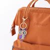 Charming Bowknot Owl Keychain: Creative Metal Pendant for Women's Bags
