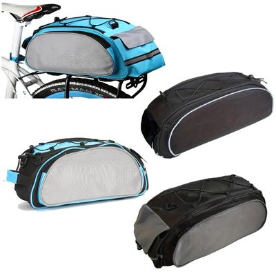 1pc Bike Bag Rear Rack Bag Universal Bike Seat Bag with Removable Shoulder Strap Large Capacity Bicycle Storage Bag