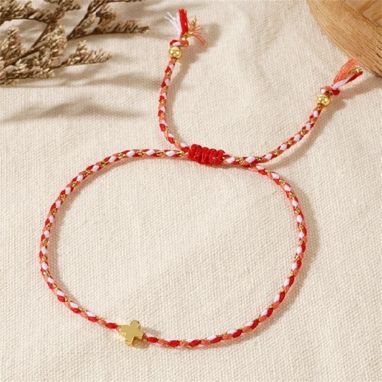 Bohemian Inspire Cotton Rope Crosses Bracelet Adjustable Designs Jewelry Accessory for Trendy Adults Everyday Wear