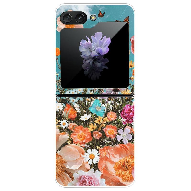 For Samsung Galaxy Z Flip 5 5G Case Cute Transparent PC Hard Case Back Cover For Samsung ZFlip5 Z Flip 5 Phone Coque Flip 5 Capa