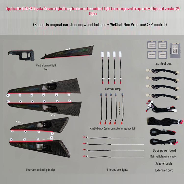 Dynamic Colorful Ambient Light for Toyota Crown Land Cruiser 14th Gen Interior