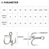 6 Times Treble Hooks for Big Game 50/20pcs Bluefish Salmon Kingfish 8# 6# 4# 2# 6X Strong Treble Sea Fishing Hooks for Saltwater
