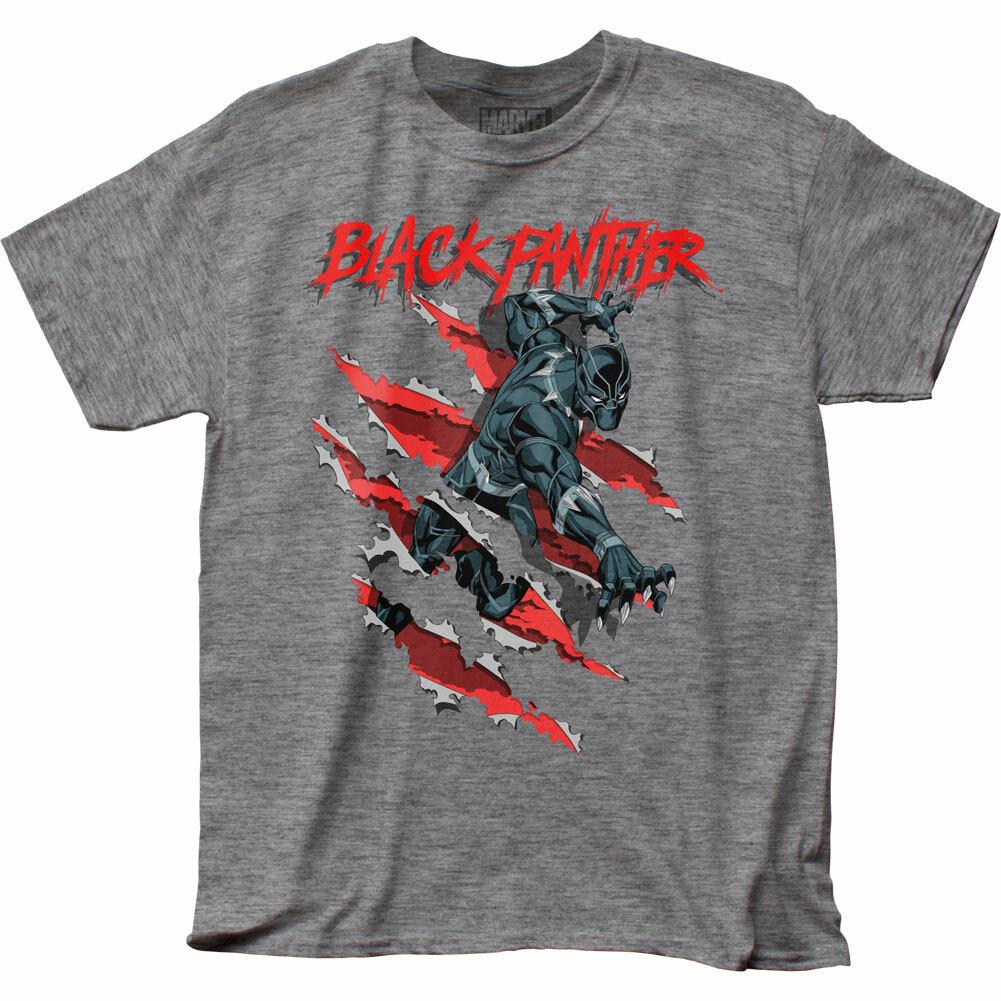 26 Black Panther Clawing T Shirt Mens Licensed Marvel Avengers Movie Adult Tee Grey Unisex T-Shirt L