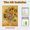 Pearl Van Gogh's Sunflowers DIY Diamond Art Kits 15.7x19.6inch Gem Art Diamond Painting Kits Without Frame for Adults Gift Idea Home Wall Decor