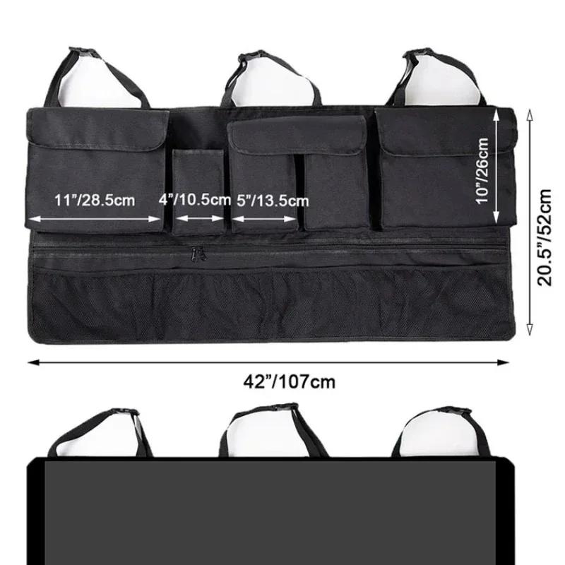 Multi-Pocket Car Back Seat Hanging Organizer Storage Bag with 9 Pockets Waterproof Oxford Cloth Auto Back Seat Bag Universal