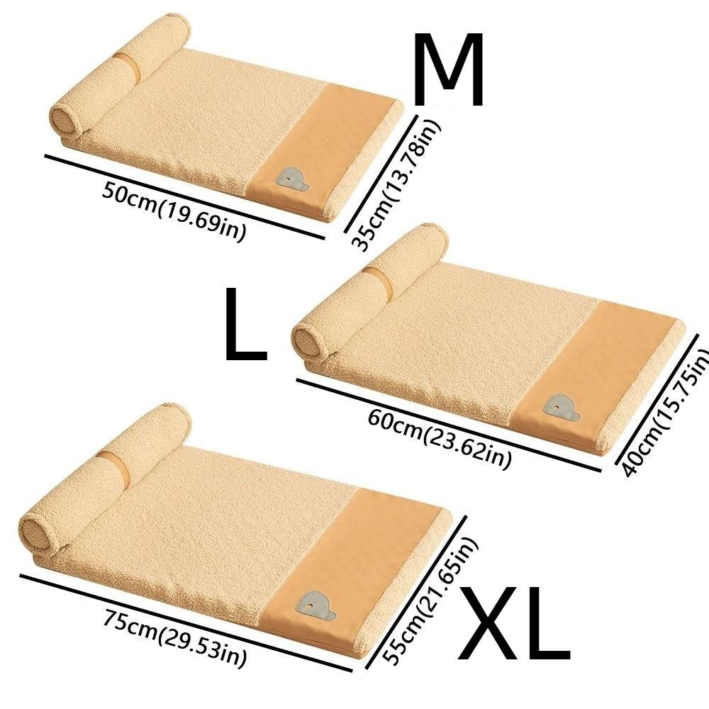 Removable Dog Plush Bed Neck Protection Warm Dog Mattress Practical Pet Dog House Crate
