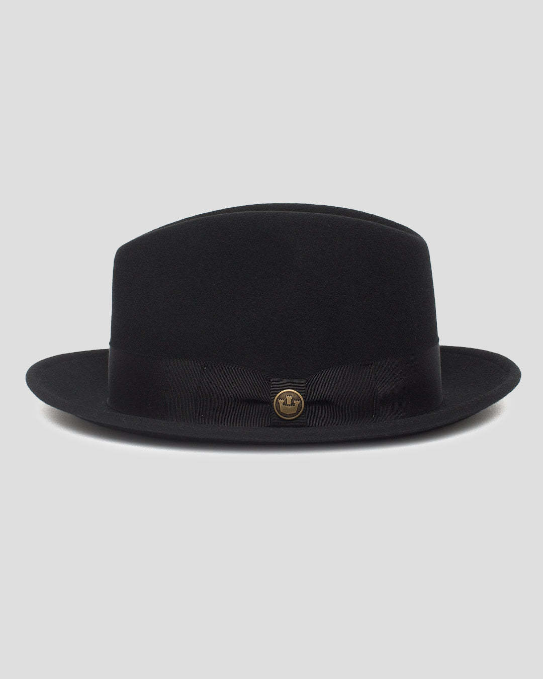 Прямая поставка фетровой шляпы Универсальная тесьма с бантом Декоративная шерстяная шляпа Британская фетровая шляпа L（58-60cm） чёрный