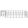 VidaXL Chenil Noir 10,89 m² Acier Enclos pour Chiots Cage Chiens Extérieur 3082207