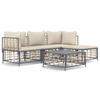 VidaXL Garden Lounge Set 4 Pcs with Anthracite Cushions Wicker, Lounge Set, Outdoor Lounge Set, 3186740