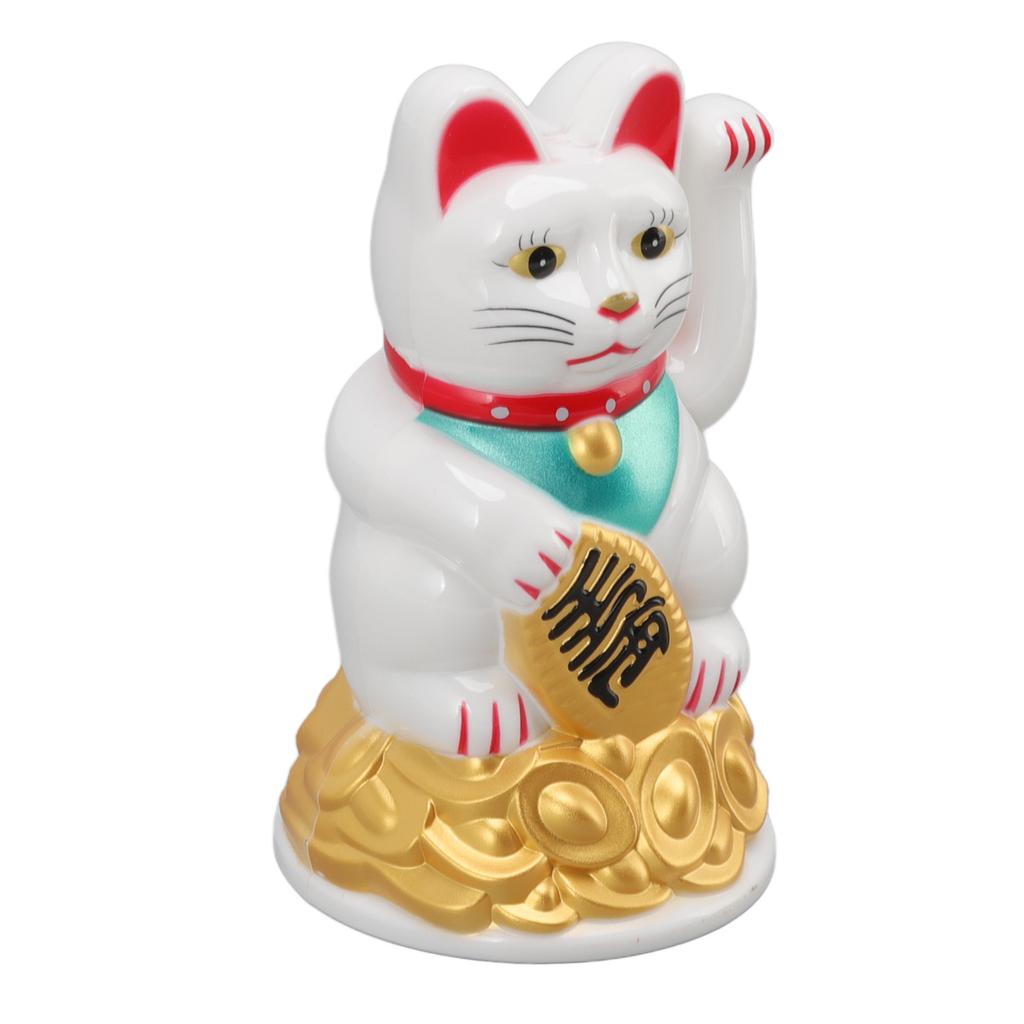 Glückskatze Ornament Winkende Plastik Elektrische Katze Skulptur für Heimdekoration Geschenk 4,5 Zoll