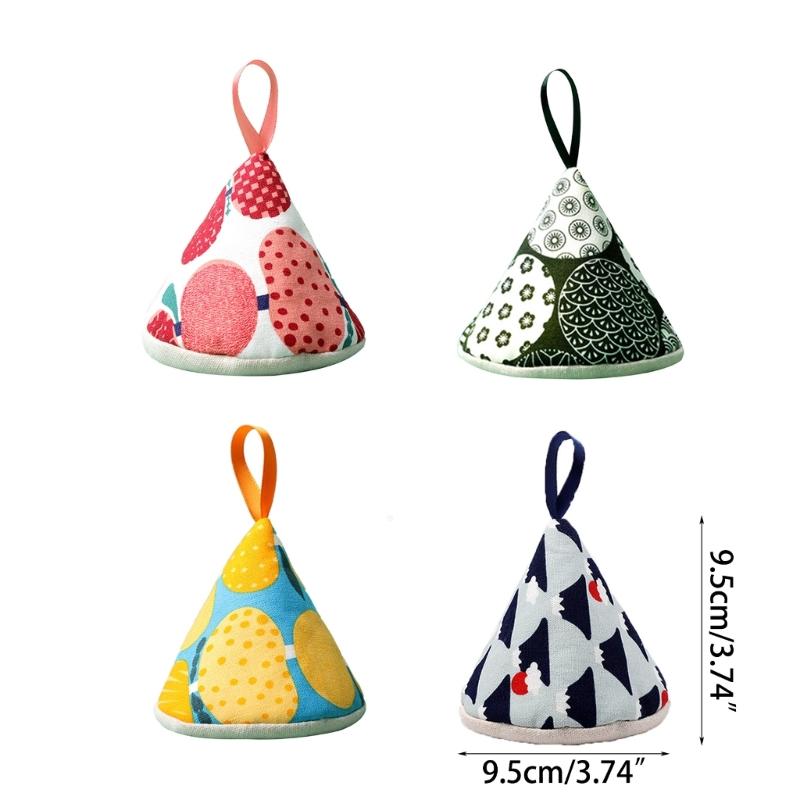 Mini Oven Mitt Triangle-Pot-Handle Cap Anti-scalding Pot Knob-Cloth Cover Holder for Pot Lid Casserole-Microwave Kitchen