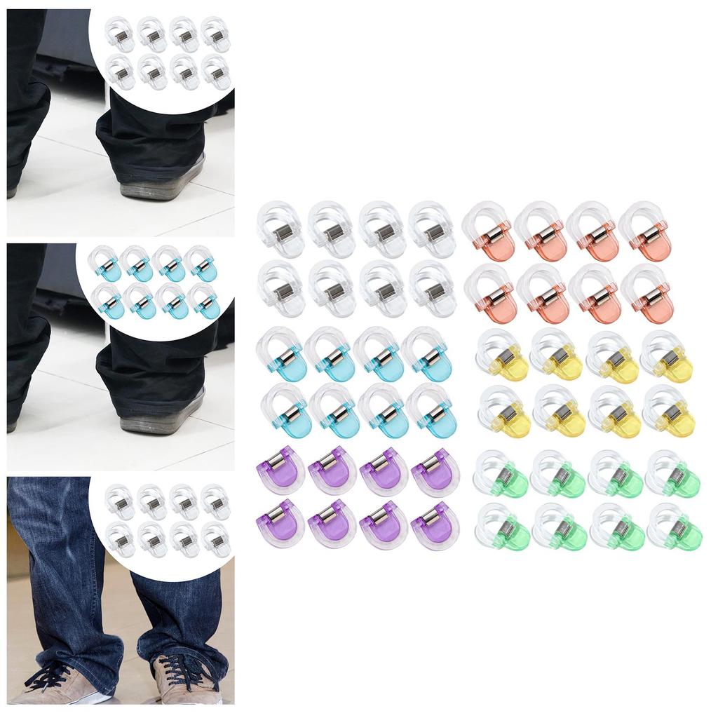 Trouser Clamp Plastic Hem Clips Leg Tightener Pants Accessories Clothing Fixer for Daily Wear
