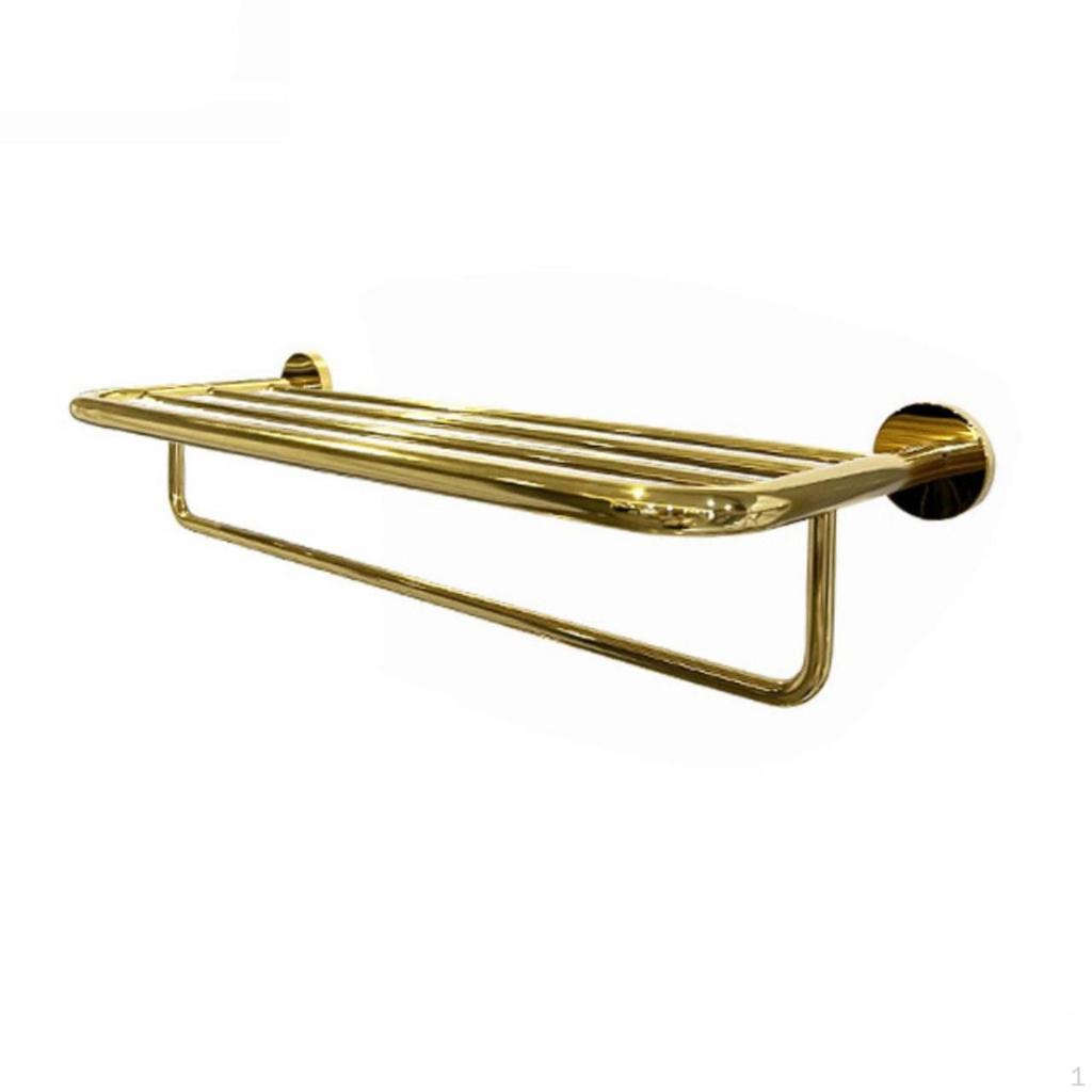 Towel Rack with Shelf Stainless Steel WallAttached Rustproof Mirror Light